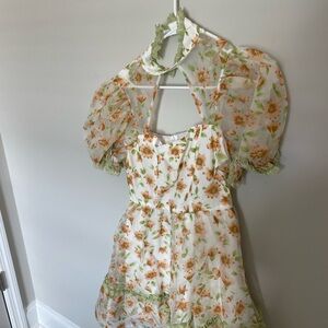 spring puff sleeve dress!
